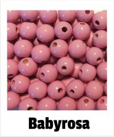 Holzperlen 12mm babyrosa